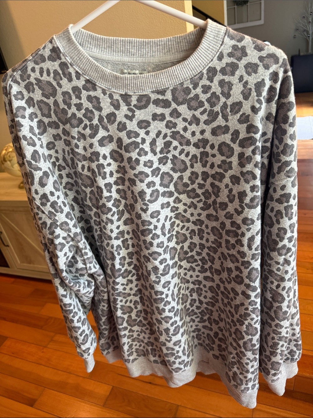 American Eagle Oversized Animal Print Sweatshirt